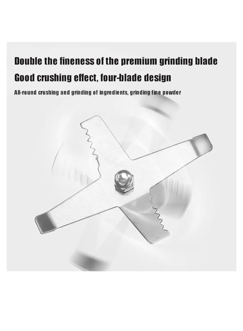 زيروسبيس مطاحن الحبوب، آلة طحن للتوابل المطبخية مطحنة توابل عالية السرعة من الفولاذ المقاوم للصدأ لطحن الحبوب والجذور والدقيق والتوابل والأعلاف (اللون: أربع أوراق) - Image 2