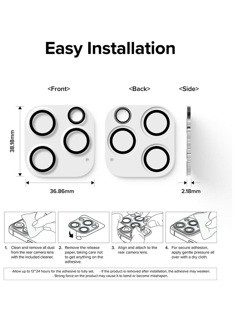 ELTRAZONE Camera Protector Glass [2 Pack] Compatible with iPhone 15 Pro Transparent HD Clear Full Adhesive Hard Tempered Glass Camera Lens Protector - Image 5