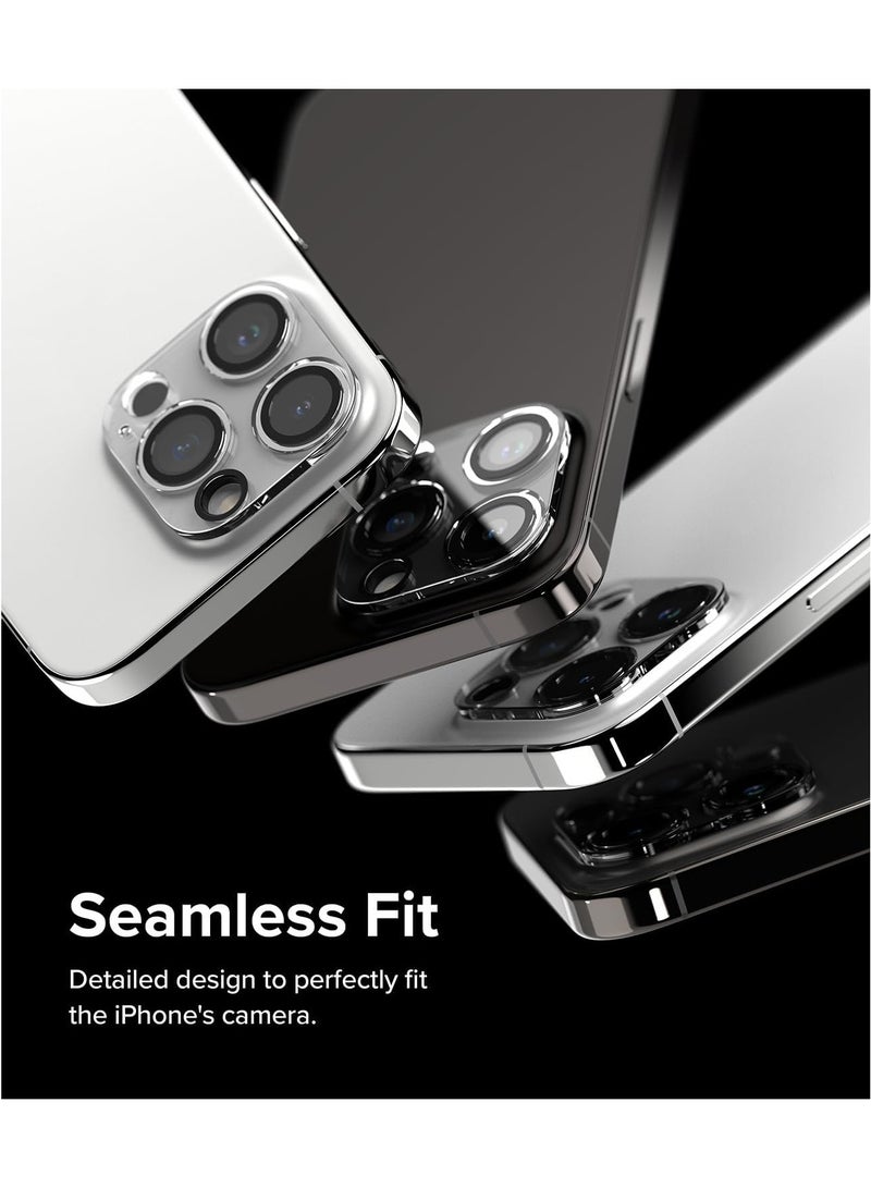 ELTRAZONE Camera Protector Glass [2 Pack] Compatible with iPhone 15 Pro Transparent HD Clear Full Adhesive Hard Tempered Glass Camera Lens Protector - Image 4