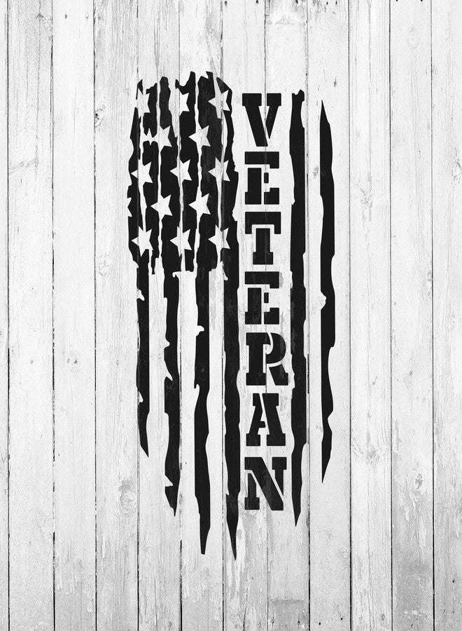 Stencil Revolution Veteran American Flag Stencil - Laser Cut Art Stencil, Large Size, Reusable - Image 4