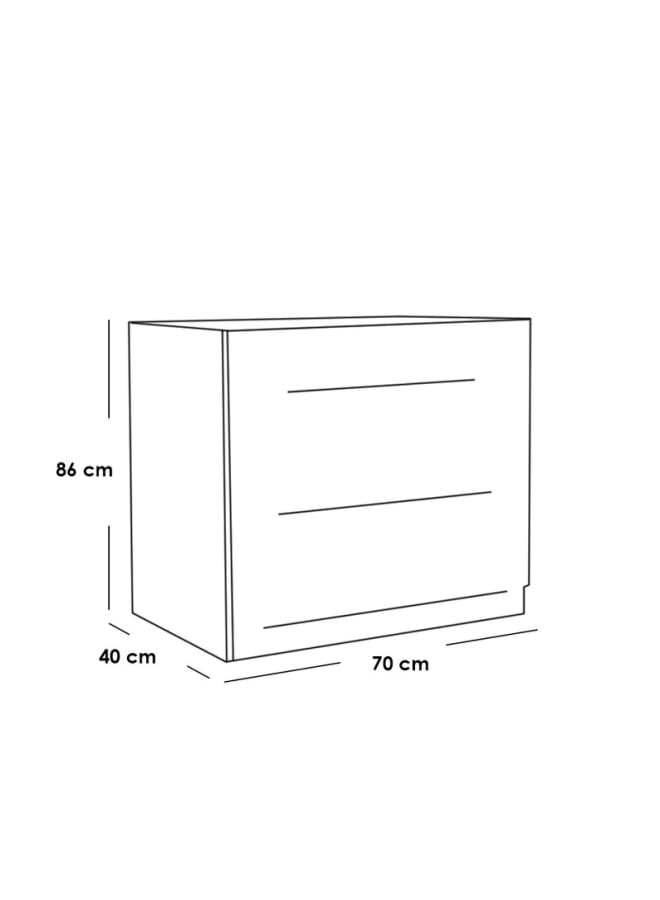ريترو RA050 وحدة أدراج 70×86×40سم - أبيض×بيج - Image 4