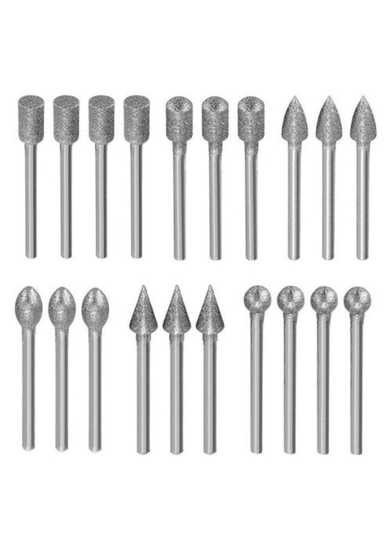 DIY Crafts Diy Crafts CTDIYHI27939 Shank Diamond Grinding Burr Drill Bits Sets for Rotary Tool Pack of 20 3 Multicolor  - Image 2