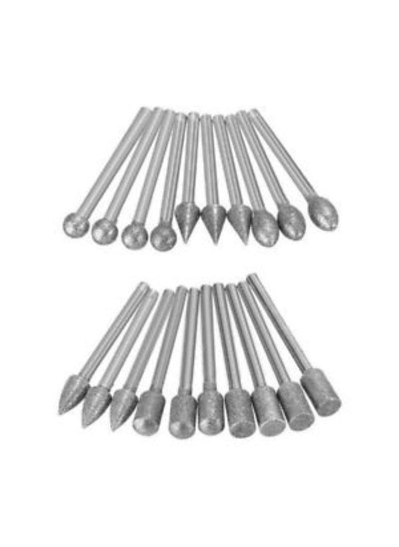 DIY Crafts Diy Crafts CTDIYHI27939 Shank Diamond Grinding Burr Drill Bits Sets for Rotary Tool Pack of 20 3 Multicolor  - Image 1