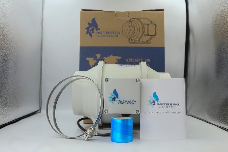 Astberg Astberg AF125 125mm 5 284CMH167CFM Silent Mix FlowInline Duct FanExhaust FanInline ExhaustPipe Exhausts  - Image 2