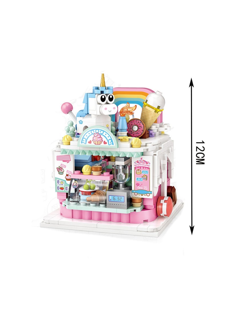 537pcs Cake Shop Model Set Building Blocks Leisure Decompression Assembly Building Assembly Toys Children Adult Home Decorations - Image 3