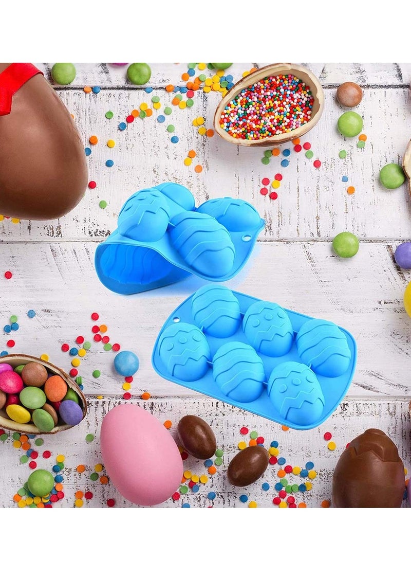 SOLARAE Chocolate Mould, Egg Shaped Silicone Cake Mould, Trays Cooking Supplies for Chocolate, Cocoa Bombs, Breakable Egg Chocolate Shells- fill with Peeps, Candy, Cake, Marshmallows - Image 5