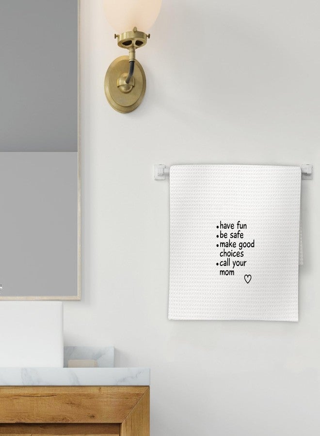 FIicy Funny Call Your Mom Hand Towels, Funny Dish Towels, FunnyCollege Freshman Son Daughter Gifts Decorative Hand Towels for Bathroom Kitchen, Preppy Freshman Dorm Bathroom Decor(16x24 Inch) - Image 2