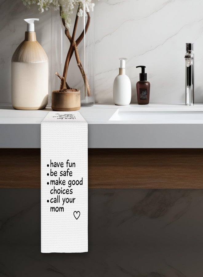 FIicy Funny Call Your Mom Hand Towels, Funny Dish Towels, FunnyCollege Freshman Son Daughter Gifts Decorative Hand Towels for Bathroom Kitchen, Preppy Freshman Dorm Bathroom Decor(16x24 Inch) - Image 5