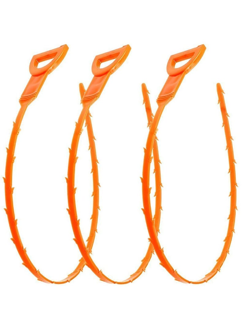 Y&D Drain Clog Remover, 3 Pack 19.6 Inch Snake Remover Tool, Cleaner Tool for Sink, Tube Cleaning, Hair Shower Kitchen Sink Bath Tub Bathroom.  - Image 1