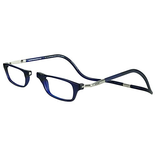 Clic Magnetic Reading Glasses for Men or Women, Computer Readers, Original Expandable (M-XL, Dark Matte Blue, 1.25 Magnification) - Image 1