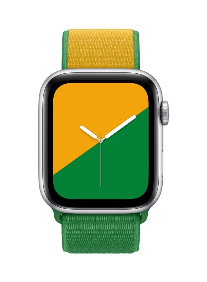Sport Loop Nylon Band For Apple Watch 42/44/45mm Green/Yellow - Image 2