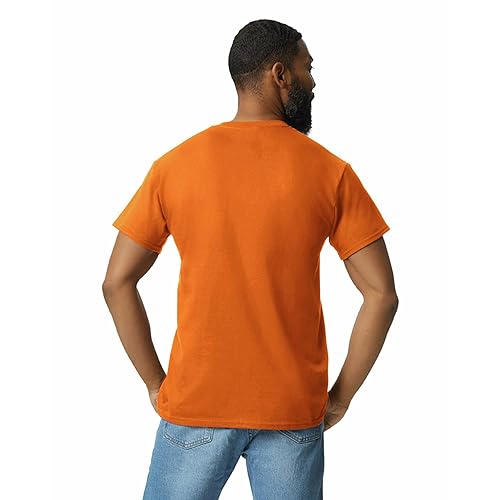 Gildan Adult Ultra Cotton T-Shirt with Pocket, Style G2300, 2-Pack, Safety Orange, X-Large - Image 4