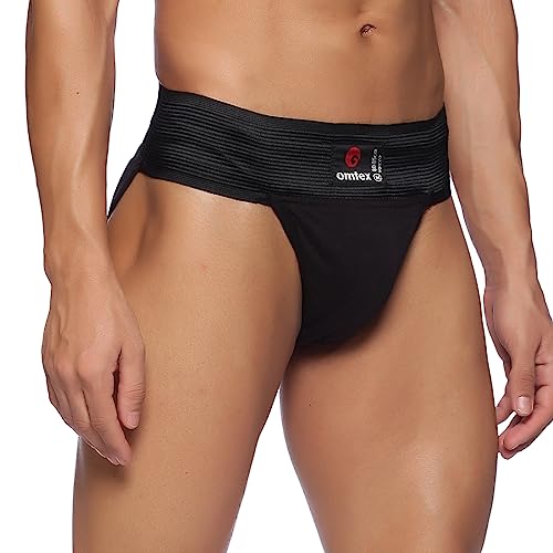 omtex Tokyo Cotton Supporter Back Covered for Men, Black, Comfortable and Durable Supporter, Ideal for Sports, Breathable Cotton Material - Image 3