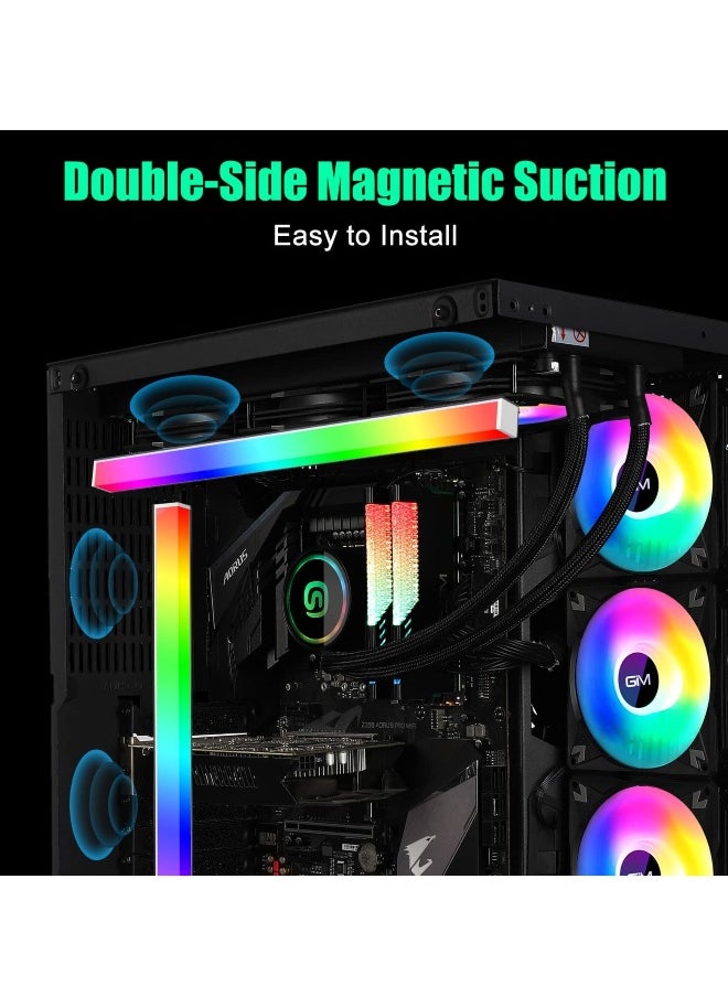 Generic - KB-14 RGB PC Light Strip for Gaming Case, 0.98ft Addressable Rainbow Magnetic LED Strip, 5V ARGB 4Pin Header for Asus, Asrock, Gigabyte, Compatible with GIM Hub - Image 1