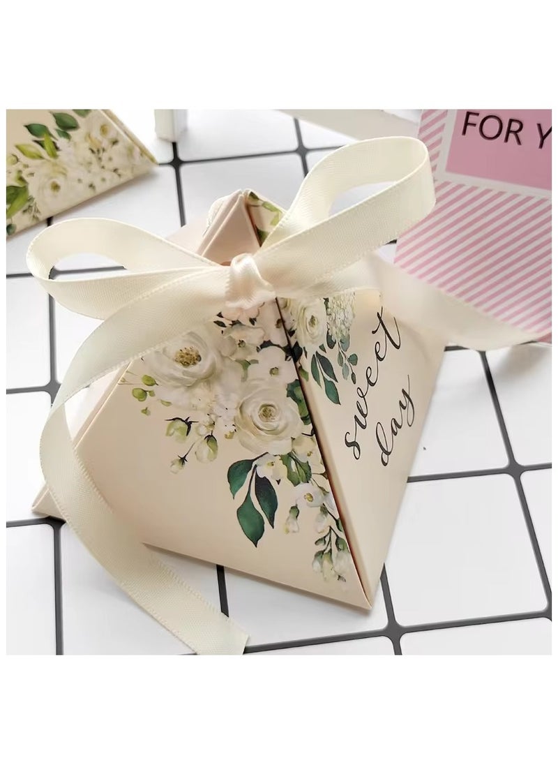Generic - Set of 10 Elegant Pyramid-Shaped Favors – A Touch of Elegance for Your Events! - Image 1