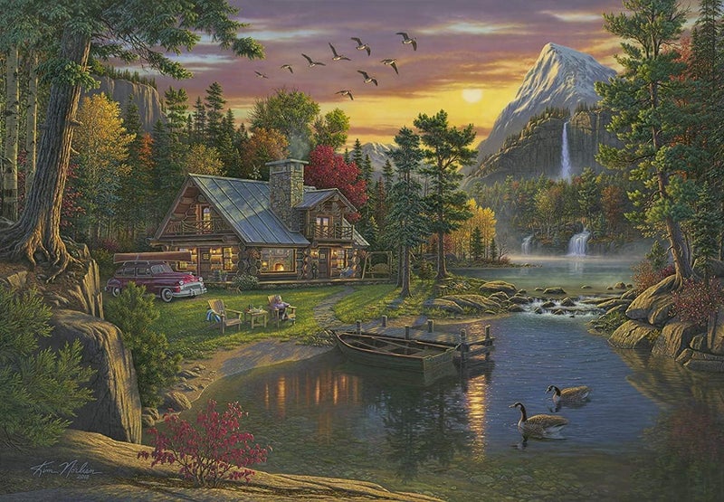 Ledgebay Paint by Numbers Kit for Adults: Beginner to Advanced Number Painting Kit - Fun DIY Arts & Crafts | Color by Numbers for Adults - Kits Include - (Mountain Paradise 16" x 20" Unframed) - Image 1