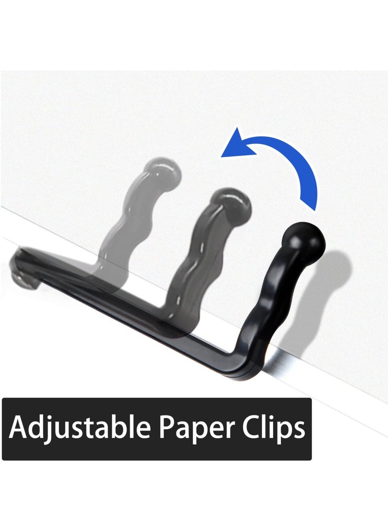 Excefore Book Stand for Reading, Adjustable Book Holder, Ergonomic Multi Heights Angles Holder, Portable Multifunctional Book Holder, with Clips, for Textbook, Cookbook, Sheet Music, Laptop - Image 4