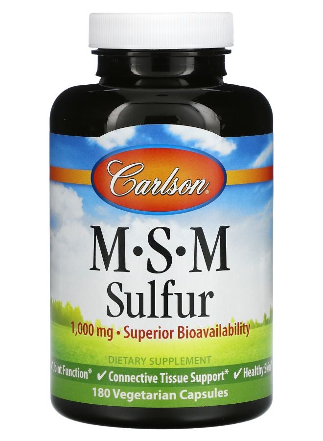 MSM Sulfur 1000 mg 180 Vegetarian Capsules