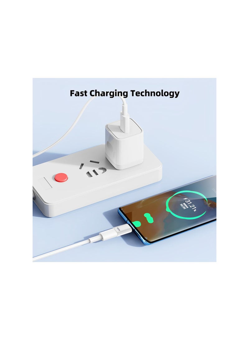 FIRST PRO 2 Pack USB-C Male to Lightning Female Adapter, USB Type C to Lightning Connector for iPhone 15/15 Plus/15 Pro/15 Pro Max,iPad Air, Support PD Fast Charging and Data Transfer (White) - Image 3