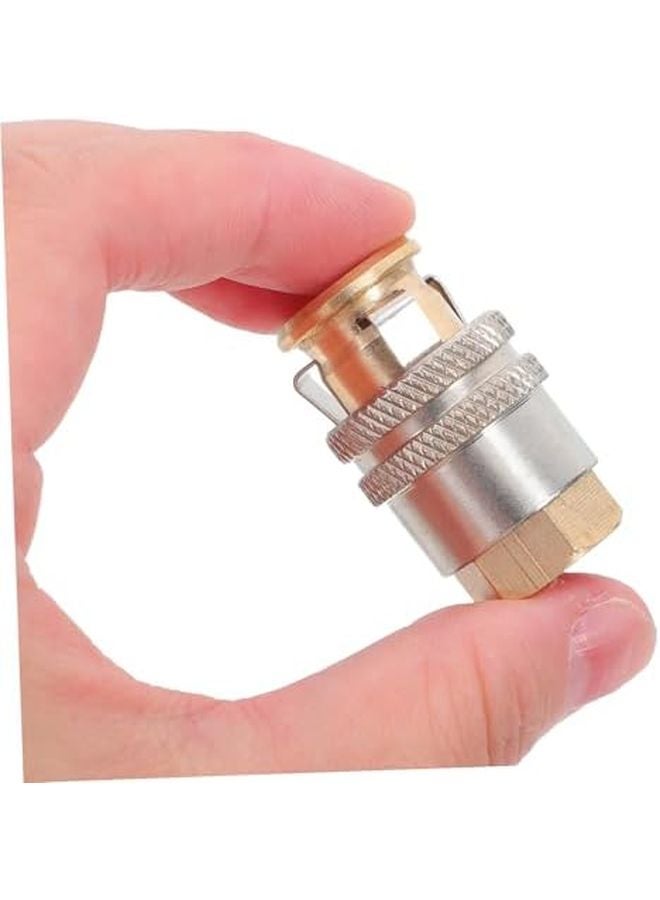 VALICLUD 2 قطعة من النحاس الأصفر لخرطوم نفخ الإطارات، محول هواء سريع الفتح مع قفل للضاغطات - Image 5