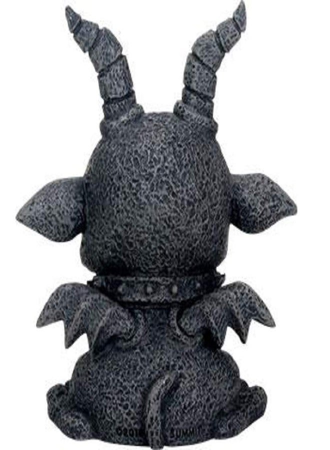 SUMMIT COLLECTION 3.75 Inch Medieval Dark Grey Winged Gothic Gargoyle Guardian Agamon Desk and Shelf Decoration - Image 2
