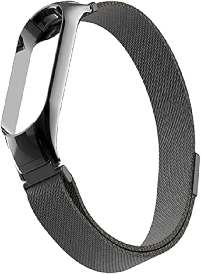 G-Power Stainless Steel Replacement Wrist Band Strap With Elegant Simple Design And High Elasticity Specially For Xiaomi Mi Watch Band 5 - Black 