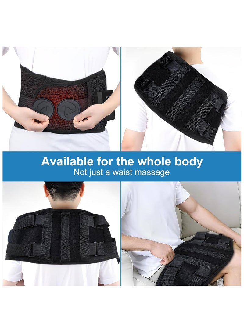 Ru syanl Heating Pad for Back Rechargeable Graphene Heating Waist Belt with 3-Level Heat Therapy, Vibration Massage, Herbal Relief and Long Battery Life Back Massager for Deep Tissue Pain Relief Gifts for Parents  - Image 5