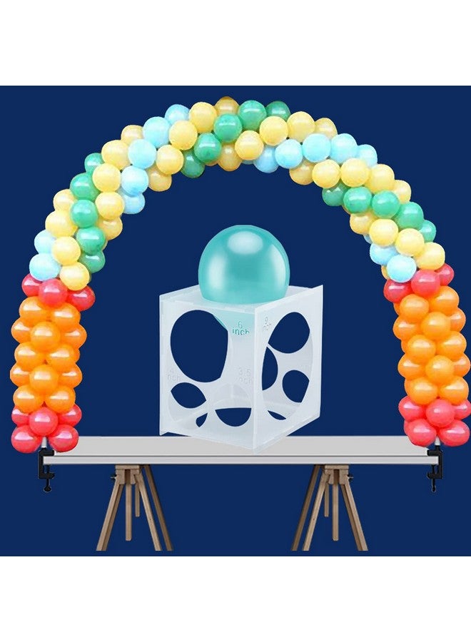 Worown 11 Holes Collapsible Plastic Balloon Sizer Box Cube Balloon Size Measurement Tool For Balloon Decorations Balloon Arches Balloon Columns (2 10 Inch) - Image 4