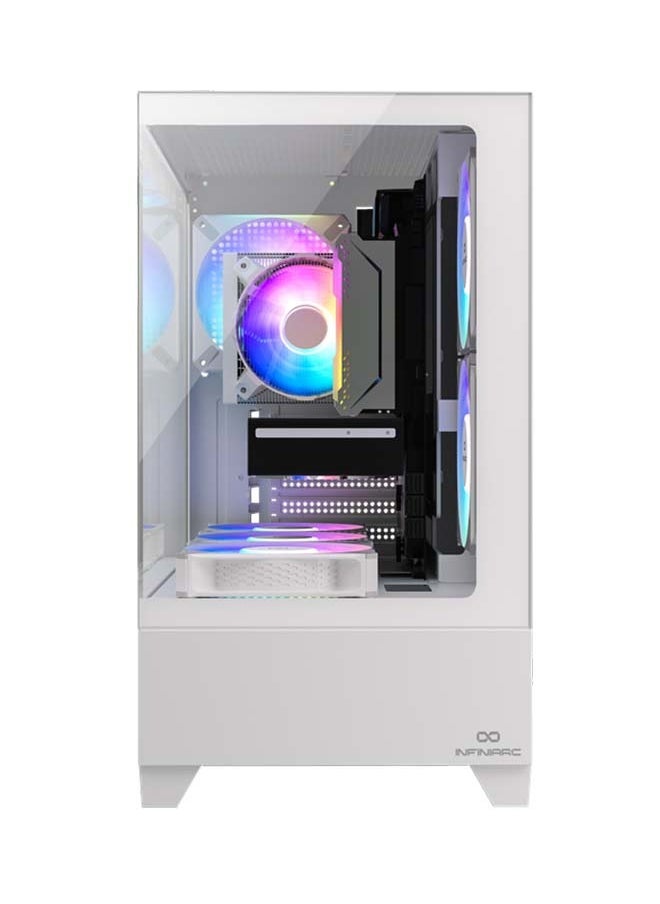 INFINIARC MINI CUBE GAMING PC With Intel Core i5-12400F Processor/Nivida GeForce RTX4060 Graphics/16GB RAM DDR5/1TB SSD/White