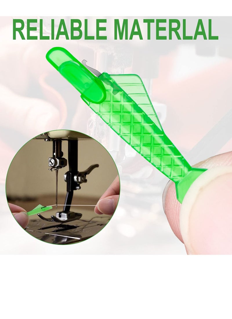 Sewing Needle Inserter, 100pcs Fish Type Machine Automatic Threader, Quick Threader DIY Tool for Small Eyes, Embroidery Floss, Plastic Wire Loop