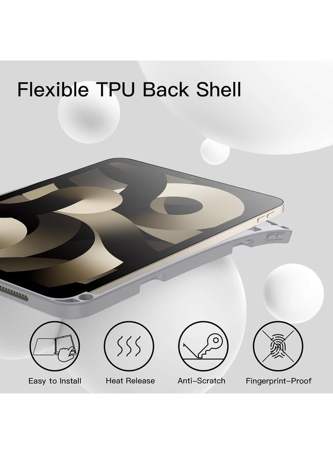 Raxoom Silver Trifold Smart Cover for iPad Air 13 Inch (M2) 2024 â€“ Auto Wake, Pencil Holder, and Soft TPU Back - Image 2