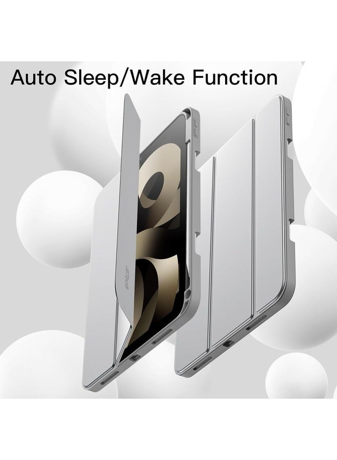 Raxoom Silver Trifold Smart Cover for iPad Air 13 Inch (M2) 2024 â€“ Auto Wake, Pencil Holder, and Soft TPU Back - Image 5