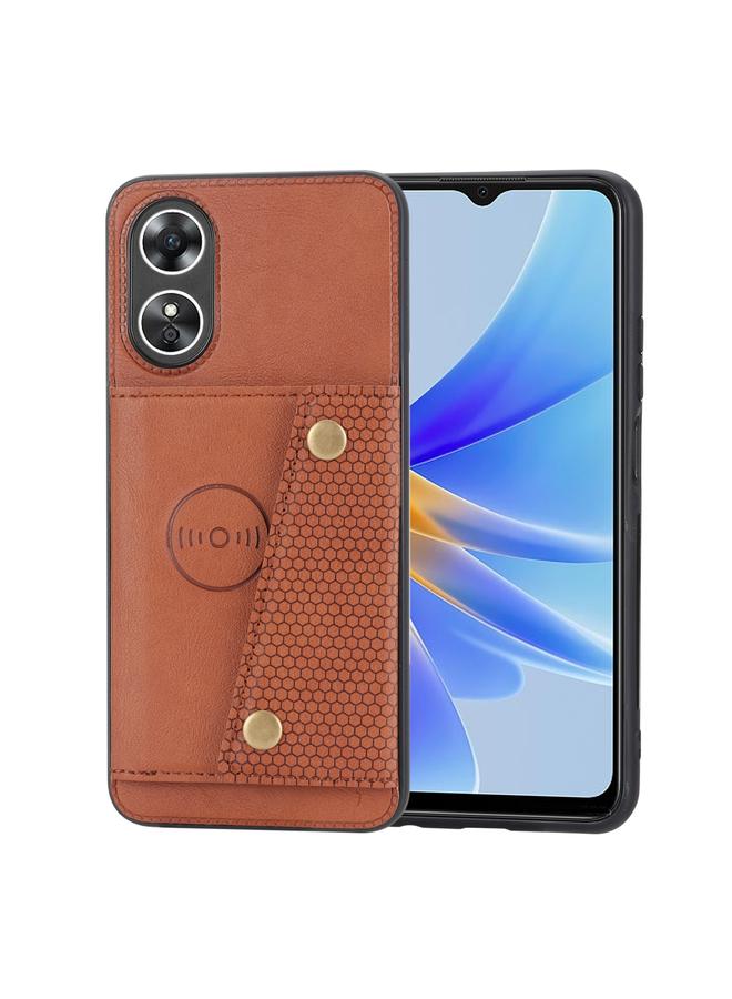S-TOP Case For OPPO A17 Double Buckle Card Slots Magnetic Phone Case - Image 1