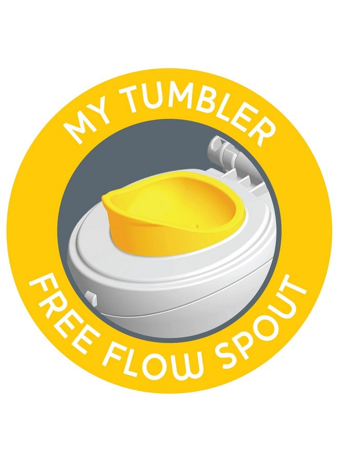 Chicco My Tumbler Open Rim Water Bottle with Free-Flow Spout 12oz.| Spill Proof when Lid is Closed| Flip-Up Carry Handle | Top-Rack Dishwasher Safe | Easy to Hold Toddler Cup | Green | 2+ Years - Image 4