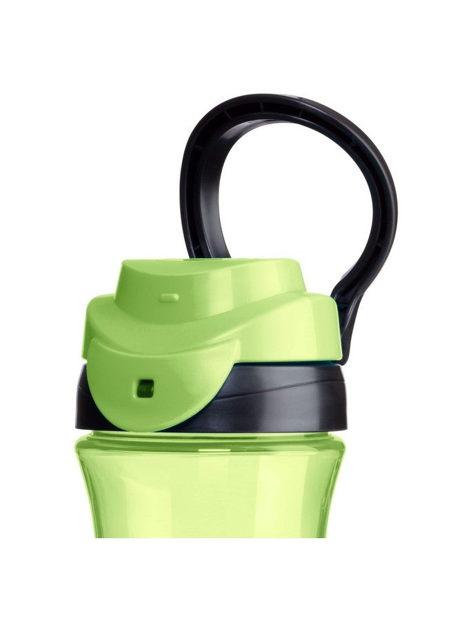 Chicco My Tumbler Open Rim Water Bottle with Free-Flow Spout 12oz.| Spill Proof when Lid is Closed| Flip-Up Carry Handle | Top-Rack Dishwasher Safe | Easy to Hold Toddler Cup | Green | 2+ Years - Image 2