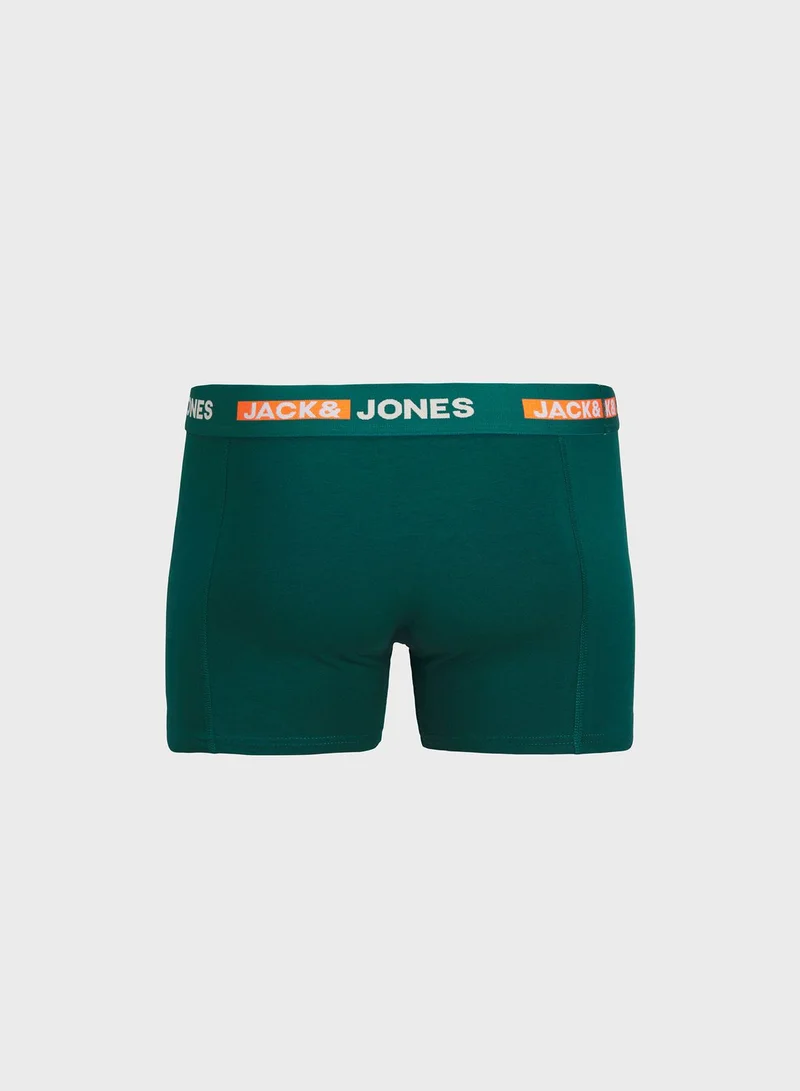 Jack & Jones Junior Youth 3 Pack Logo Waist Boxers