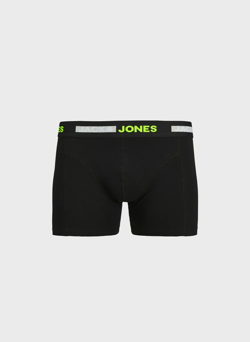 Jack & Jones Junior Youth 3 Pack Logo Waist Boxers