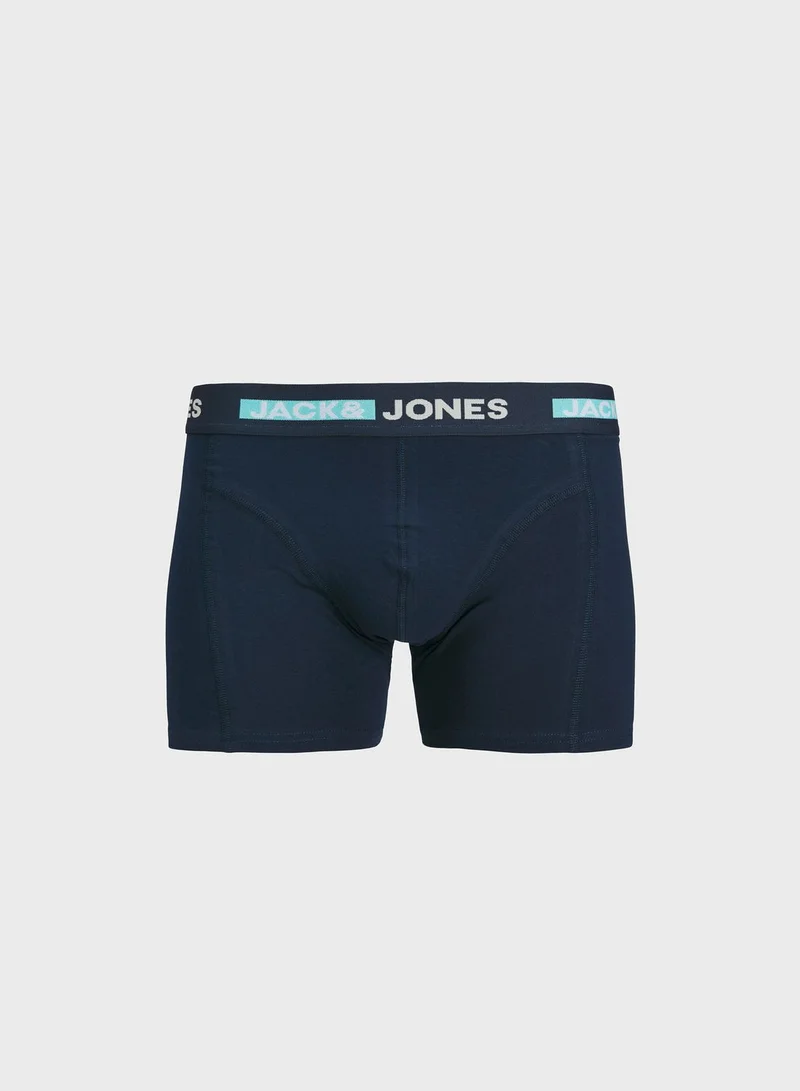 Jack & Jones Junior Youth 3 Pack Logo Waist Boxers
