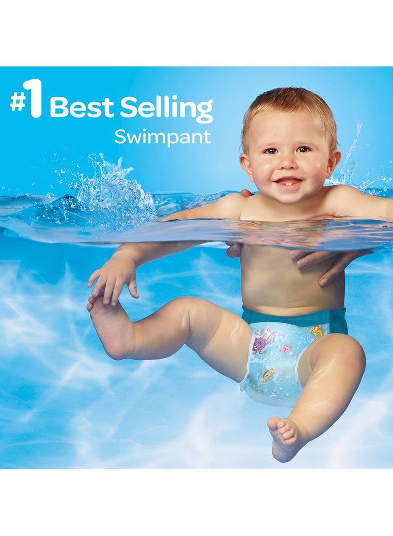 هجيز سروال خاص للسباحة (حفاظ) ليتل سويمر للاستعمال لمرة واحدة، 11- 15 كجم، 11 قطعة - وسط، بجوانب قابلة للفتح والغلق - Image 2