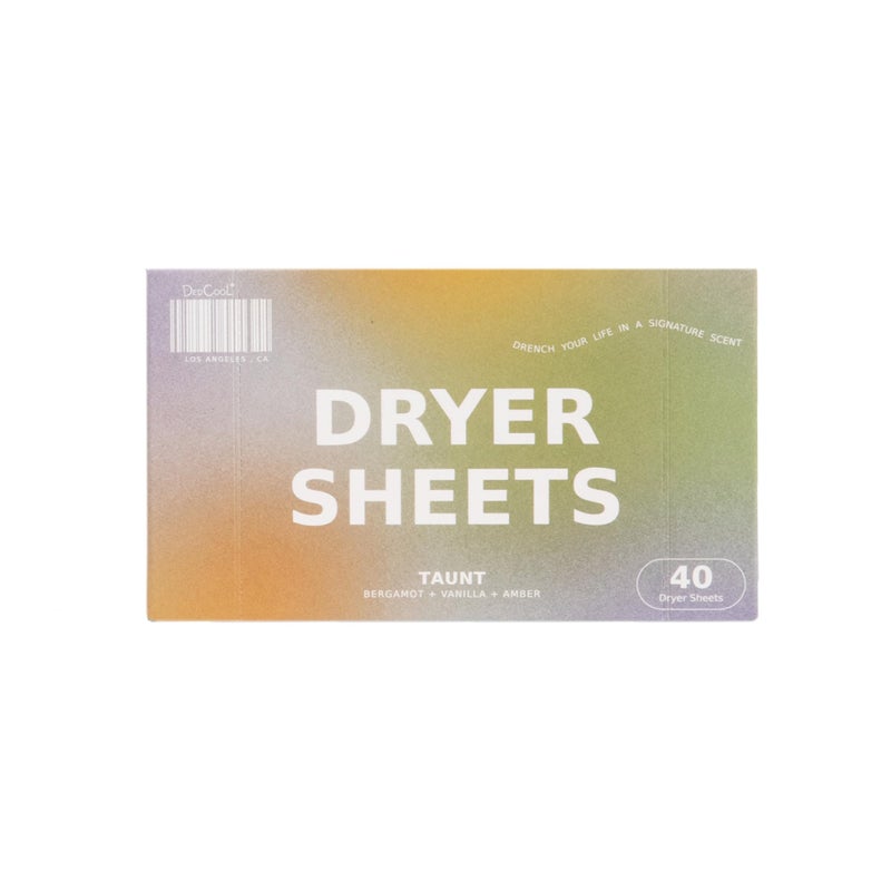 DedCool Dryer Sheets | 01 Taunt | 40 Count | Non-Toxic, Vegan Fabric Softener Sheets | Bergamot, Vanilla & Amber Scent | Softens & Freshens - Image 1