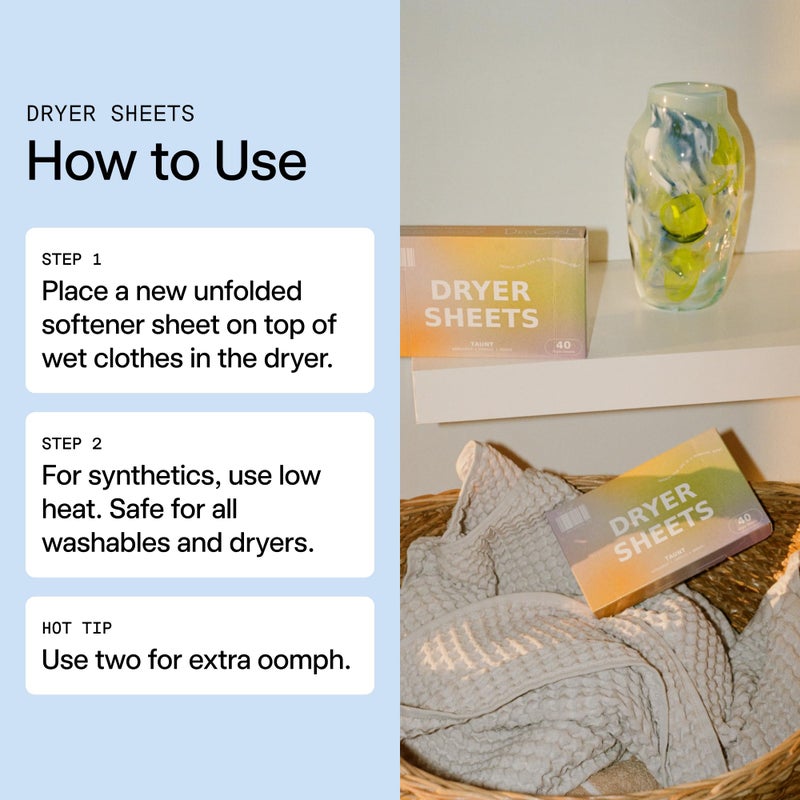 DedCool Dryer Sheets | 01 Taunt | 40 Count | Non-Toxic, Vegan Fabric Softener Sheets | Bergamot, Vanilla & Amber Scent | Softens & Freshens - Image 2