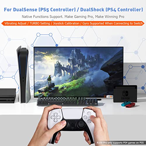 BIGBIG WON R100 Pro Wireless Adapter for Xbox One X|S/Xbox Series X|S/Elite Series 2/PS5/PS4/Switch Controller - Play on PS4/Switch/PC Windows11&10 (1pc) - Image 5