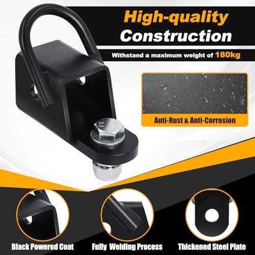 Zejoot Heavy-Duty 2" Rear Trailer Hitch Receiver Adapter with Bolt-On Mount for UTV ATV - Image 3