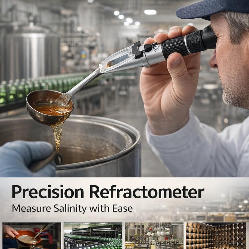 Salinity Optical Refractometer, Portable Handheld Refractometer, 0-28% Salinity - Fast Measurement, Clear Reading, Ideal for Aquarium and Seawater Testing - Image 4