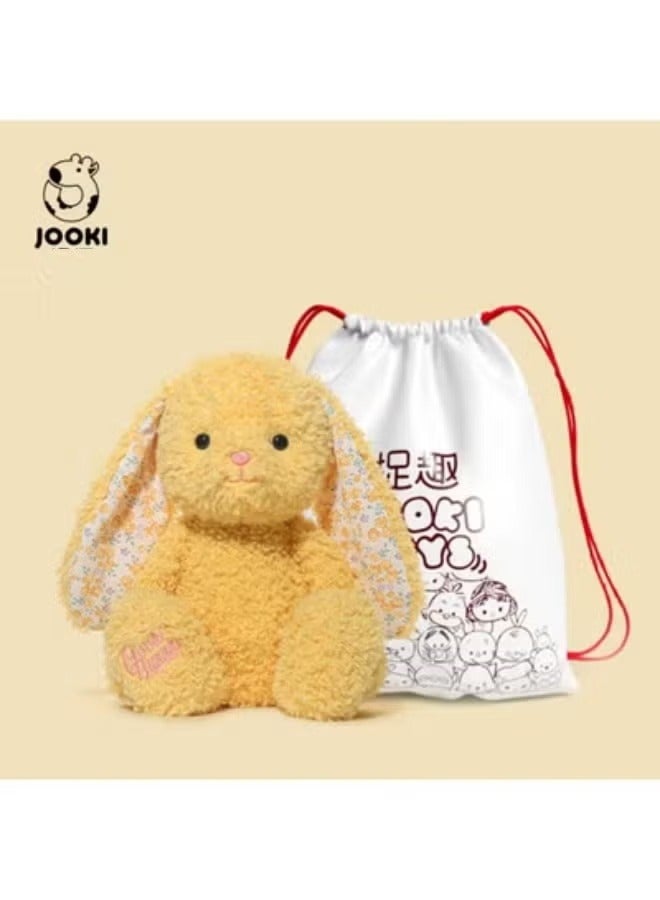 Jooki Lemon Daifuku This yellow plush rabbit was instantly captivating! Its furry ears, cleverly adorned with floral patterns, create the illusion of spring blossoming right beside them. Its gleaming black eyes seem to tell you its story, while its pink nose adds a touch of playfulness and cuteness. Its name, "Lemon Daifuku," simply sounds sweet and full of happiness. Whether you give it as a gift to a friend or keep it in your own room, this fluffy bunny will bring joy and warmth. Come spend quality time with it! - Image 2