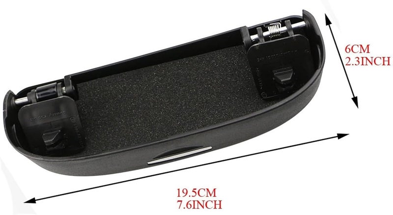 QASULER Car Glasses Holder Case - Gray - Image 2