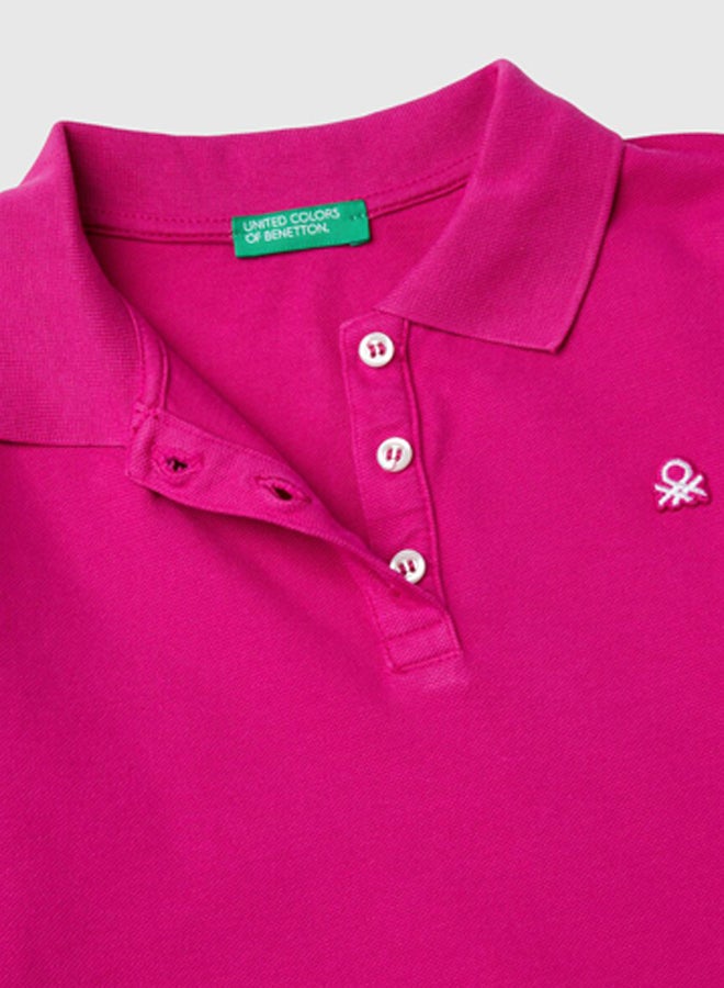 Benetton Long Sleeve Polo Shirt  - Image 3