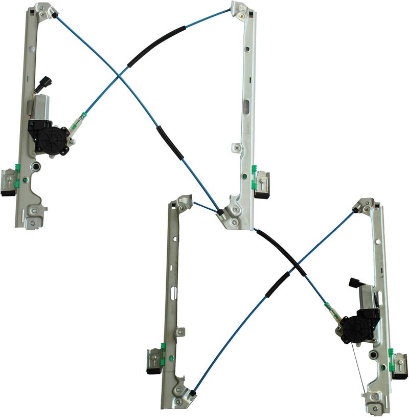 LAFORMO Front Left & Right Power Window Regulator with Motor Assembly for Silverado, Tahoe, Suburban, Avalanche, Escalade, and GMC Models - Image 2