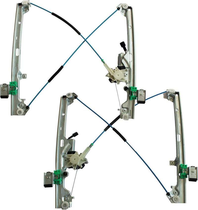 LAFORMO Front Left & Right Power Window Regulator with Motor Assembly for Silverado, Tahoe, Suburban, Avalanche, Escalade, and GMC Models - Image 1