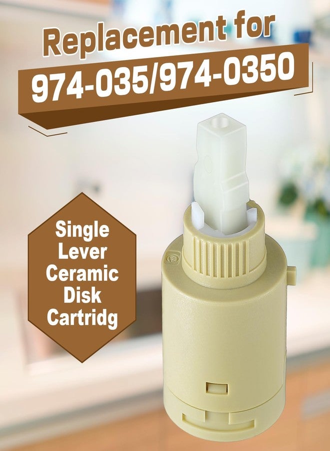 Enhon Single Lever Ceramic Disk Cartridge Compatible with 974-035/974-0350, Compatible with Price Pfister Marielle Kitchen Faucet, Faucet Cartridge Replacement - Image 3